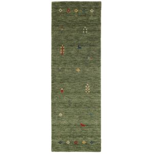 RugVista Gabbeh Giza Tappeto - Verde bosco 80x250