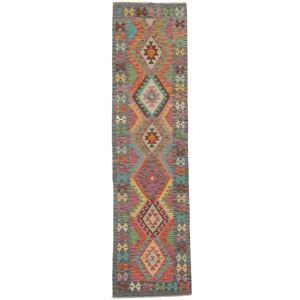 Annodato a mano. Provenienza: Afghanistan Kilim Afghan Old style Tappeto 77x296