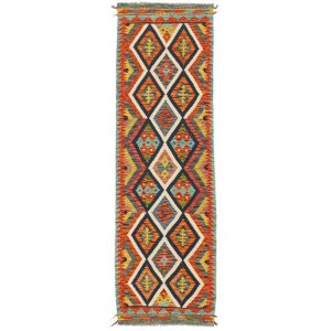 Annodato a mano. Provenienza: Afghanistan Kilim Afghan Old style Tappeto 63x199