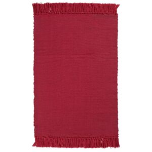 Inspire Tappeto Basick in cotone rosso, 65x42 cm