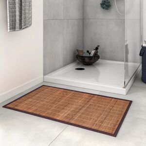 SENSEA Tappeto bagno rettangolare Bamboo in bambù naturale 80 x 50 cm