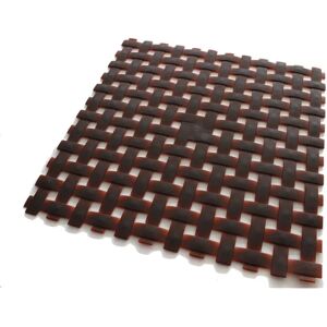 BACCHETTA Tappeto antiscivolo quadrato in pvc trasparente bronzo 53 x 53 cm