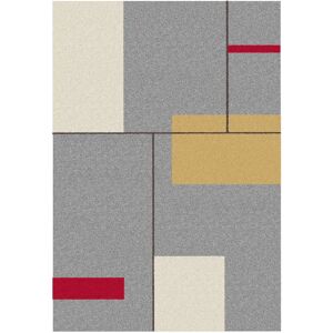 Leroy Merlin Tappeto Art ocra,grigio,rosso e beige, 120x170 cm