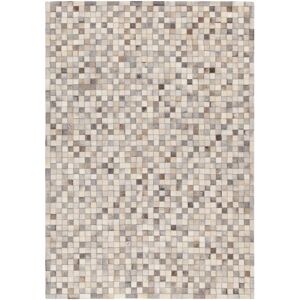 CARPET LIVING TAPPETO IN LEATHER PATCHWORK GREY 350X250