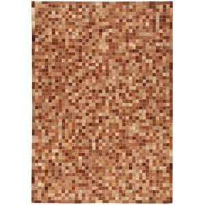 CARPET LIVING TAPPETO IN LEATHER PATCHWORK BROWN 300X200