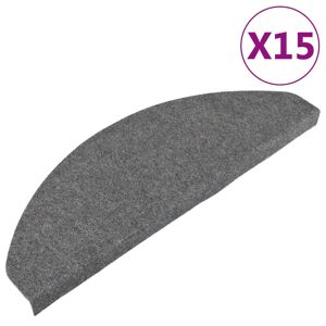 vidaXL Tappetini Autoadesivi per Scale 15 pz 65x22,5x3,5 cm Grigi