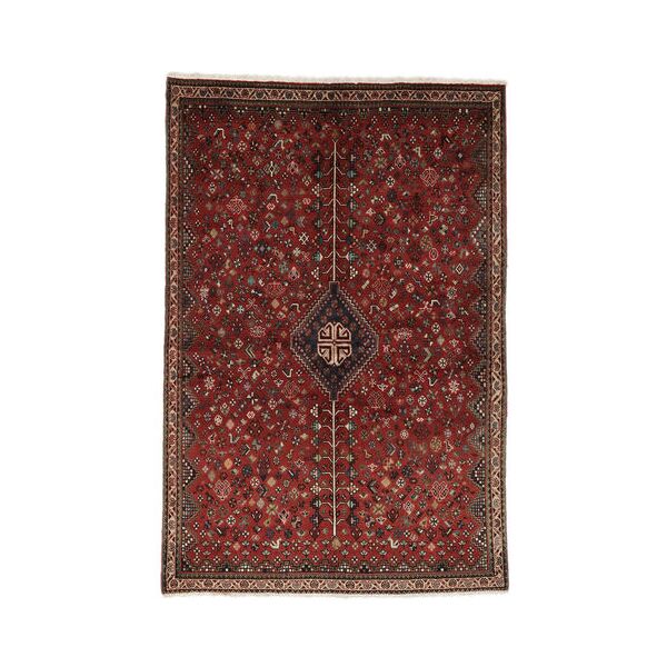 annodato a mano. provenienza: persia / iran tappeto orientale shiraz tappeto 152x227 nero/rosso scuro (lana, persia/iran)