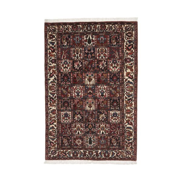 annodato a mano. provenienza: persia / iran 102x152 tappeto bakhtiar tappeto orientale nero/rosso scuro (lana, persia/iran)
