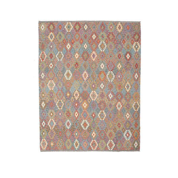 annodato a mano. provenienza: afghanistan 312x395 tappeto orientale kilim afghan old style tappeto grigio scuro/marrone grandi (lana, afghanistan)