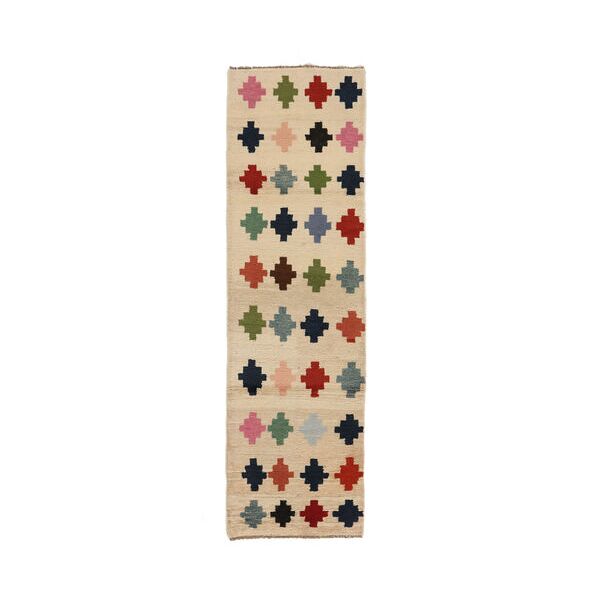annodato a mano. provenienza: afghanistan moroccan berber - afghanistan 67x229 tappeto di lana arancione/nero piccolo tappeto