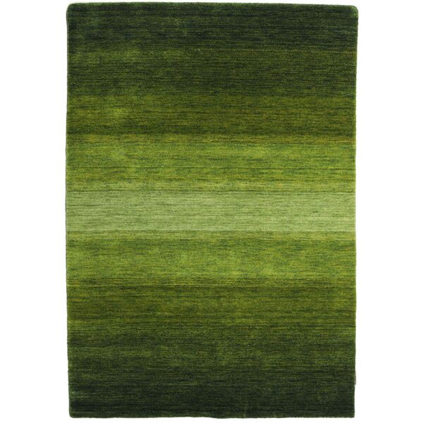 annodato a mano. provenienza: india gabbeh rainbow tappeto - verde 140x200