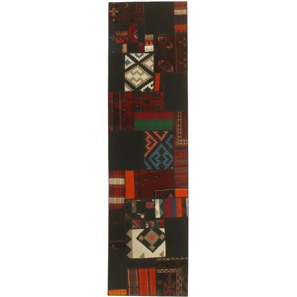 annodato a mano. provenienza: persia / iran kilim patchwork tappeto 82x305