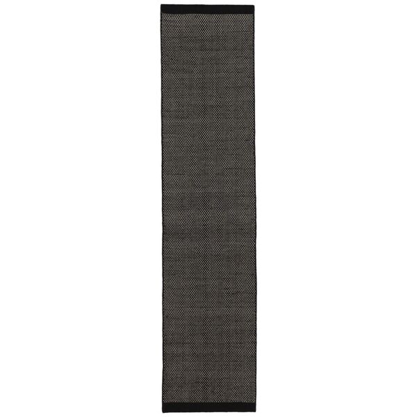 rugvista kalix tappeto - nero / bianco naturale 80x350