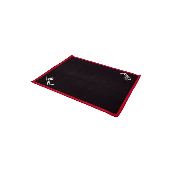 pearl drum rug 137x168 black with red border