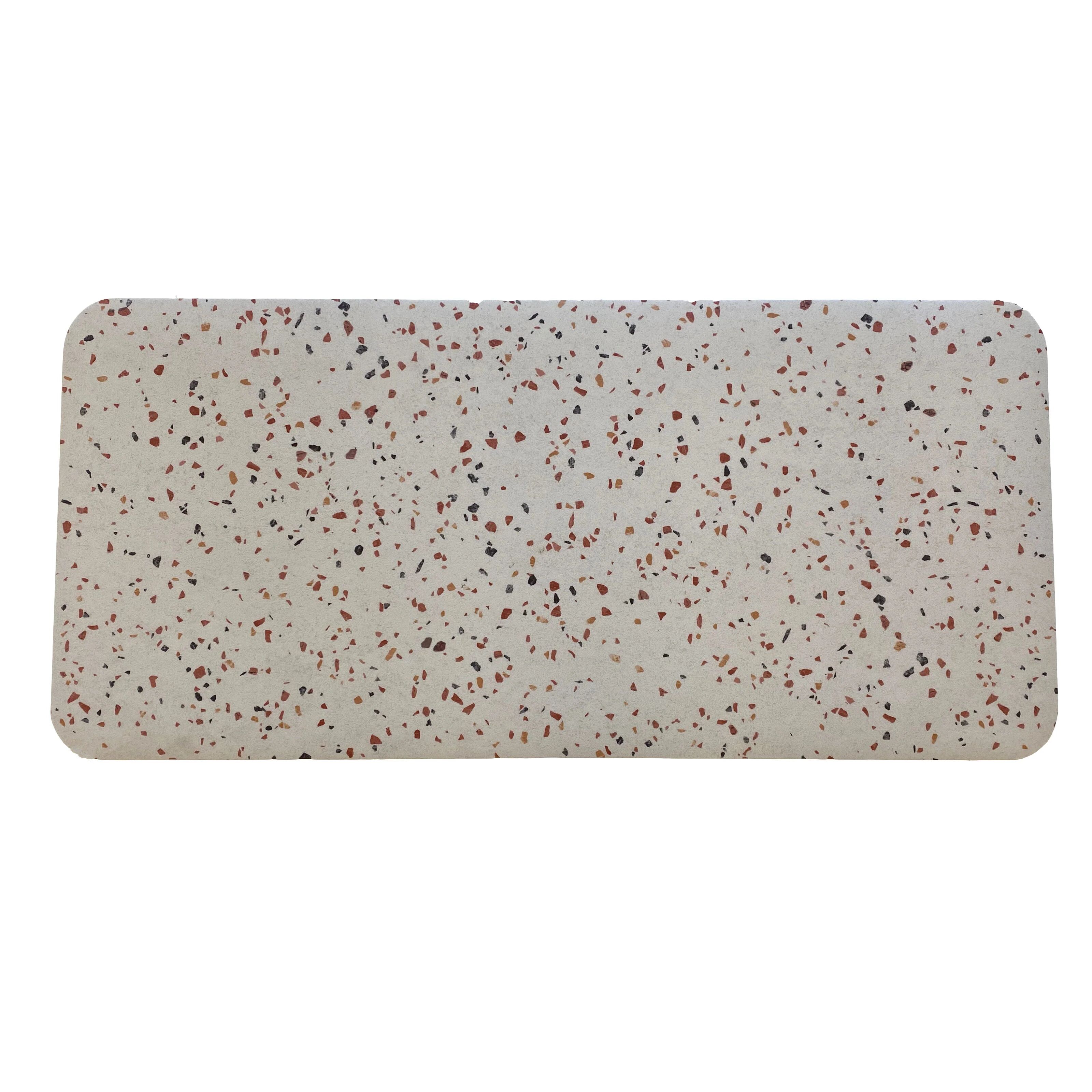 Eternal Parquet Zerbino 3D, tappeto in VINILE antiusura, inassorbente, antiscivolo - marmo granigliato 50x75