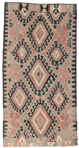 Annodato a mano. Provenienza: Turkey Tappeto Kilim Semi-Antichi Turchi Tappeto 160X310 Passatoie Arancione/Marrone (Lana, Turchia)