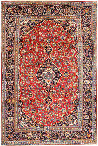 Annodato a mano. Provenienza: Persia / Iran 240X356 Tappeto Keshan Tappeto Orientale Rosso/Beige (Lana, Persia/Iran)