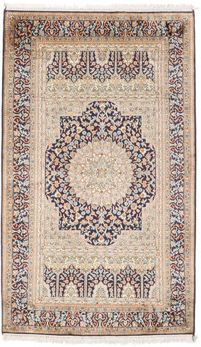 Annodato a mano. Provenienza: India 94X156 Tappeto Orientale Cachemire Puri Di Seta Tappeto Beige/Grigio Chiaro (Seta, India)