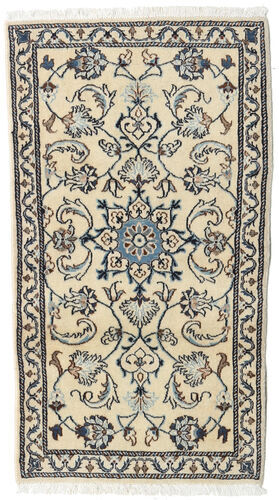 Annodato a mano. Provenienza: Persia / Iran Tappeto Nain Tappeto 72X132 Beige/Grigio (Lana, Persia/Iran)