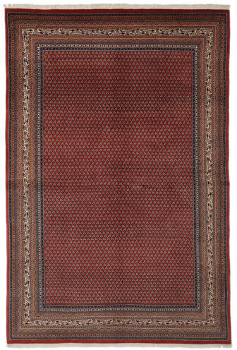 Annodato a mano. Provenienza: Persia / Iran Tappeto Orientale Saruk Mir Tappeto 212X314 Rosso Scuro/Nero (Lana, Persia/Iran)