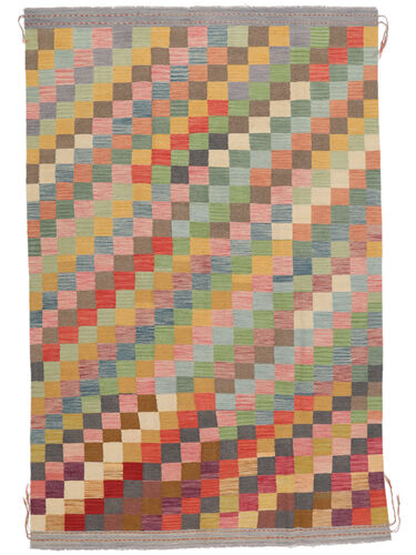 Annodato a mano. Provenienza: Afghanistan 193X292 Tappeto Kilim Afghan Old Style Tappeto Orientale Marrone/Verde Scuro (Lana, Afghanistan)