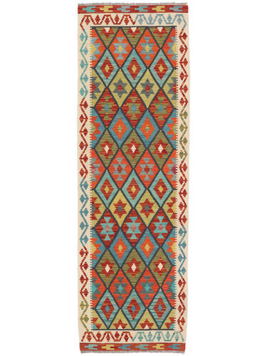 Annodato a mano. Provenienza: Afghanistan Tappeto Orientale Kilim Afghan Old Style Tappeto 76X242 Passatoie Rosso Scuro/Verde (Lana, Afghanistan)
