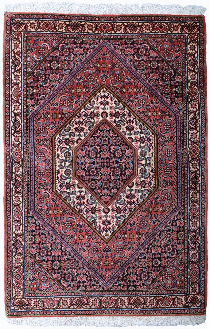 Nain Trading Tappeto Bidjar 110x74 Marrone Scuro/Viola (Lana, Persia/Iran, Annodato a mano)