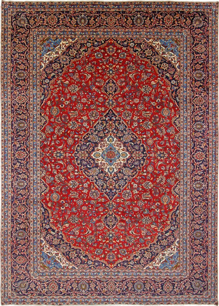 Nain Trading Tappeto Keshan 401x293 Ruggine/Rosa (Lana, Persia/Iran, Annodato a mano)