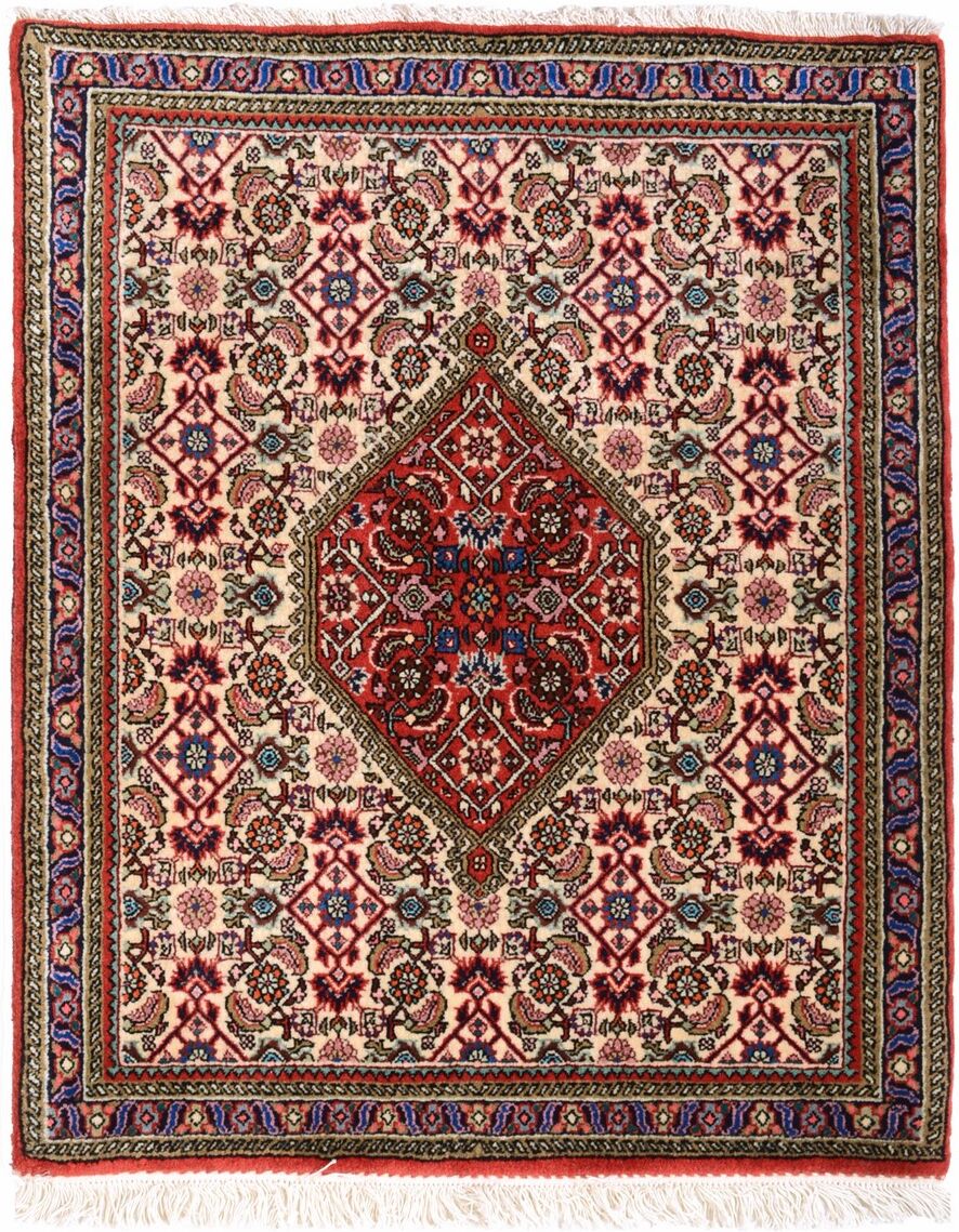 Nain Trading Tappeto Persiano Bidjar 89x72 Beige/Marrone Scuro (Annodato a mano, Persia/Iran, Lana)