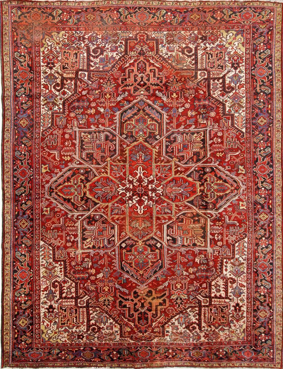 Nain Trading Tappeto Persiano Heriz Vecchio 400x315 Ruggine/Rosa (Annodato a mano, Persia/Iran, Lana)