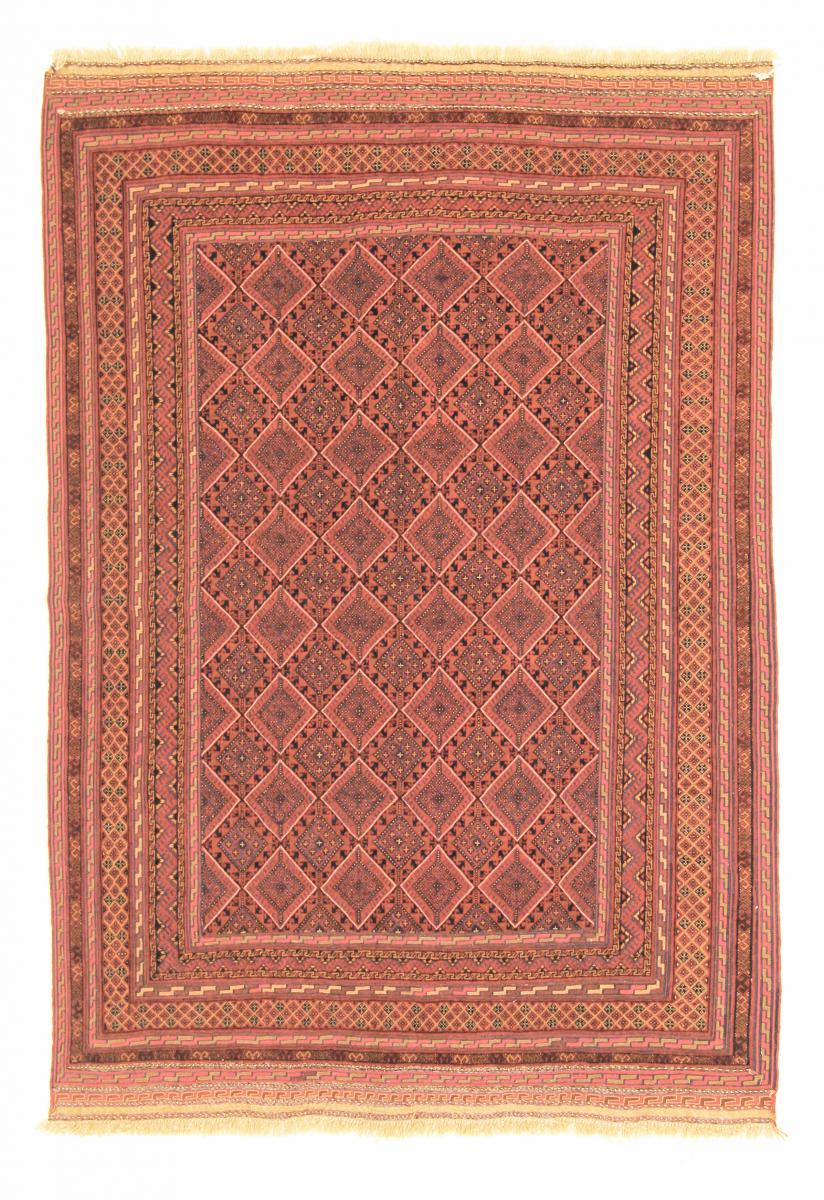 Nain Trading Tappeto Tessuto a Mano Kilim Sirjan 199x139 Beige/Rosa (Lana, Persia/Iran)