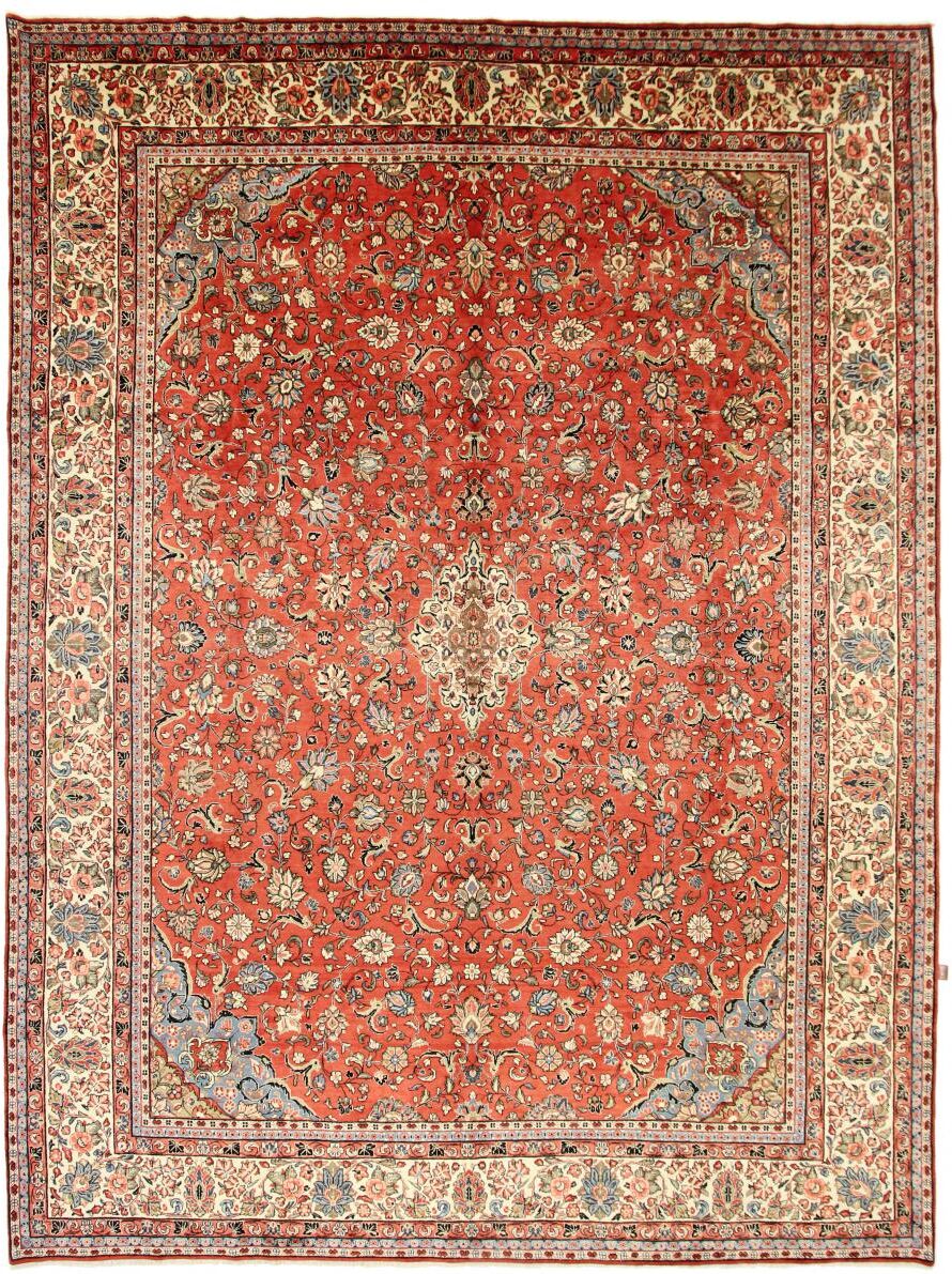 Nain Trading Tappeto Orientale Saruk 421x313 Beige/Rosa (Lana, Persia/Iran, Annodato a mano)