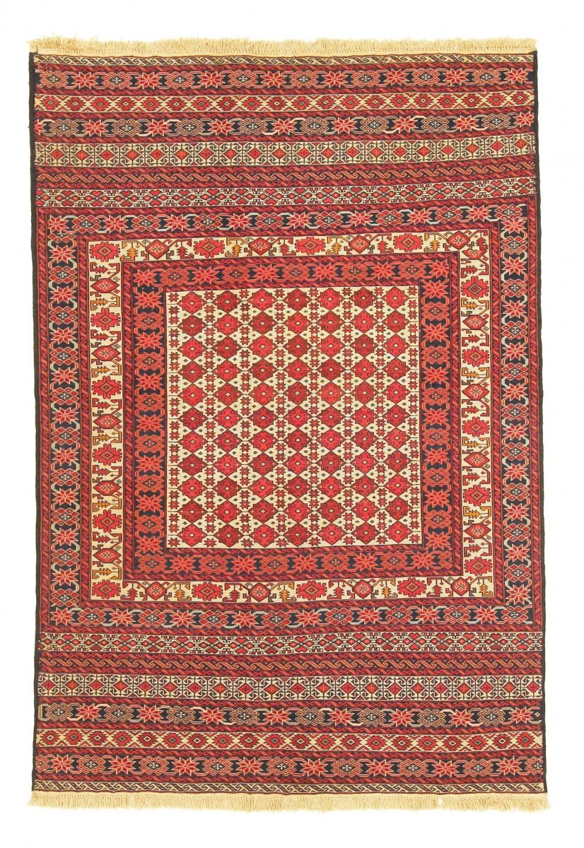 Nain Trading Tappeto Tessuto a Mano Kilim Sirjan 186x125 Beige/Arancione (Lana, Pakistan)