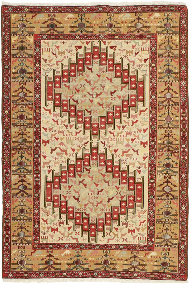 Nain Trading Tappeto Orientale Kilim Soumak Shahsavan 151x99 Marrone/Ruggine (Lana, Persia/Iran, Annodato a mano)