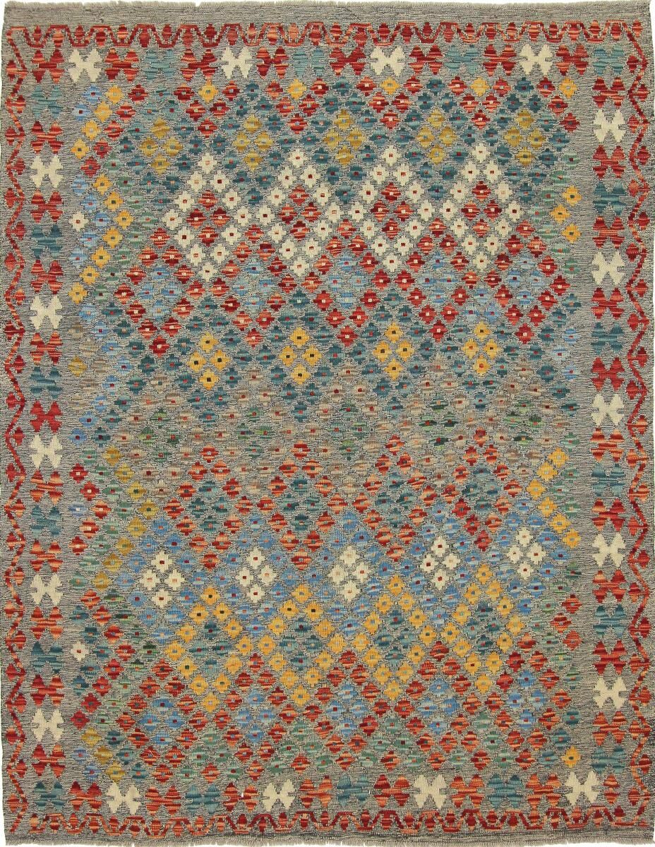 Nain Trading Tappeto Orientale Kilim Afghan 196x157 Beige/Marrone (Lana, Afghanistan, Tessuto a mano)