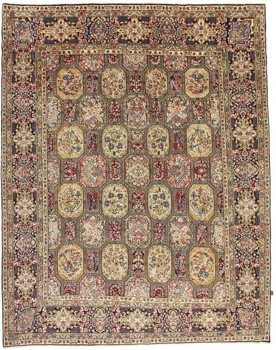 Nain Trading Tappeto Kirman 394x307 Beige/Marrone Scuro (Lana, Persia/Iran, Annodato a mano)