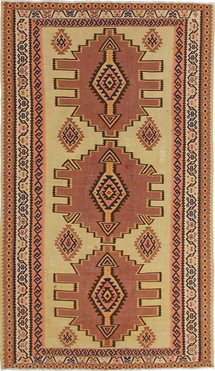 Nain Trading Tappeto Orientale Kilim Fars Azerbaijan Antico 306x178 Beige/Marrone (Persia/Iran, Lana, Tessuto a mano)