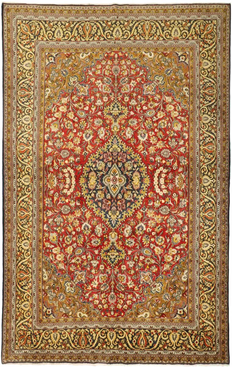 Nain Trading Tappeto Orientale Isfahan Shahreza 328x213 Beige/Marrone (Persia/Iran, Lana, Annodato a mano)