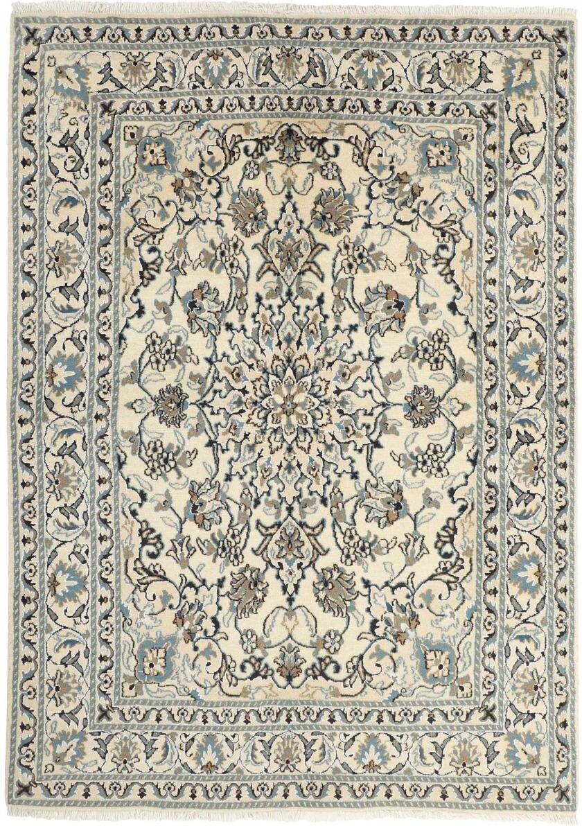 Nain Trading Tappeto Nain 208x151 Grigio Scuro/Beige (Lana / Seta, Persia/Iran, Annodato a mano)