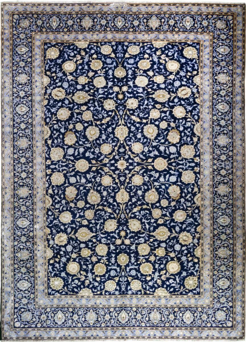 Nain Trading Tappeto Persiano Keshan 407x299 Beige/Blu Scuro (Annodato a mano, Persia/Iran, Lana)