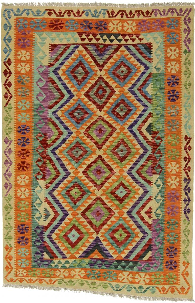 Nain Trading Tappeto Kilim Afghan Heritage 236x156 Grigio Scuro/Arancione (Afghanistan, Tessuto a mano, Lana)