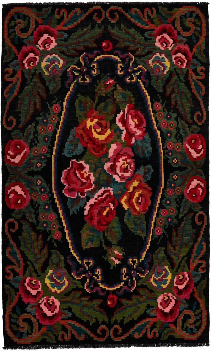 Nain Trading Tappeto Tessuto a Mano Kilim Rosen Antico 267x163 Marrone Scuro/Rosso Scuro (Lana, Moldavia)