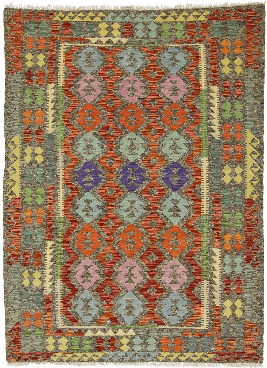 Nain Trading Tappeto Kilim Afghan Heritage 241x177 Grigio/Arancione (Afghanistan, Tessuto a mano, Lana)