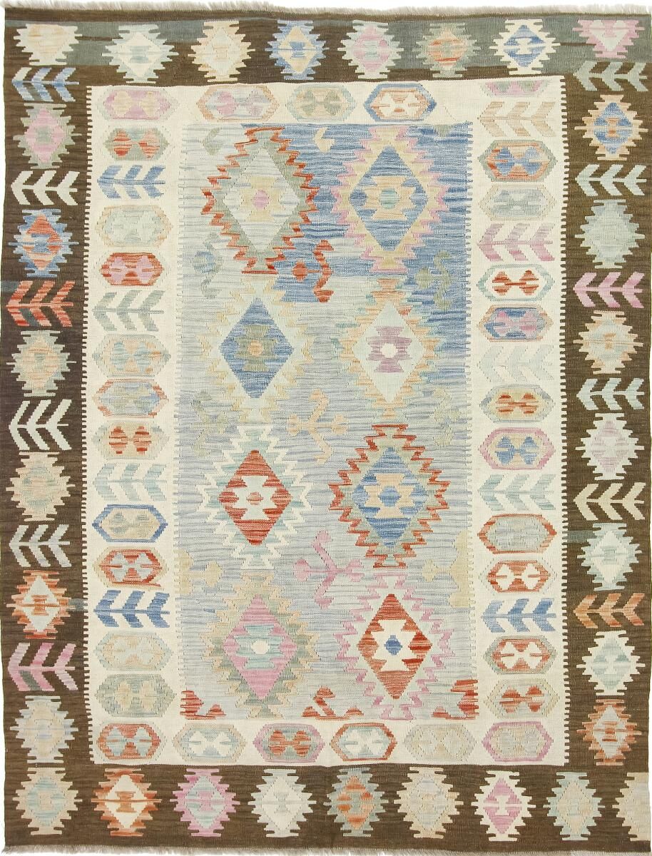 Nain Trading Tappeto Tessuto a Mano Kilim Afghan Heritage 234x180 Grigio/Beige (Lana, Afghanistan)