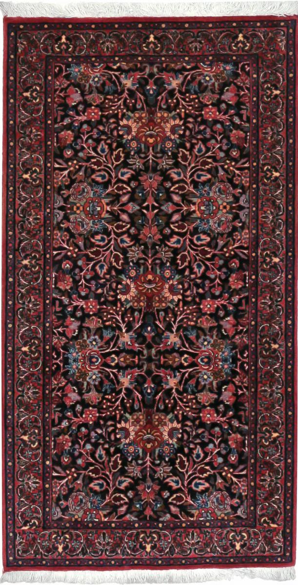 Nain Trading Tappeto Bidjar Bukan 132x69 Corridore Marrone Scuro/Viola (Lana / Seta, Persia/Iran, Annodato a mano)