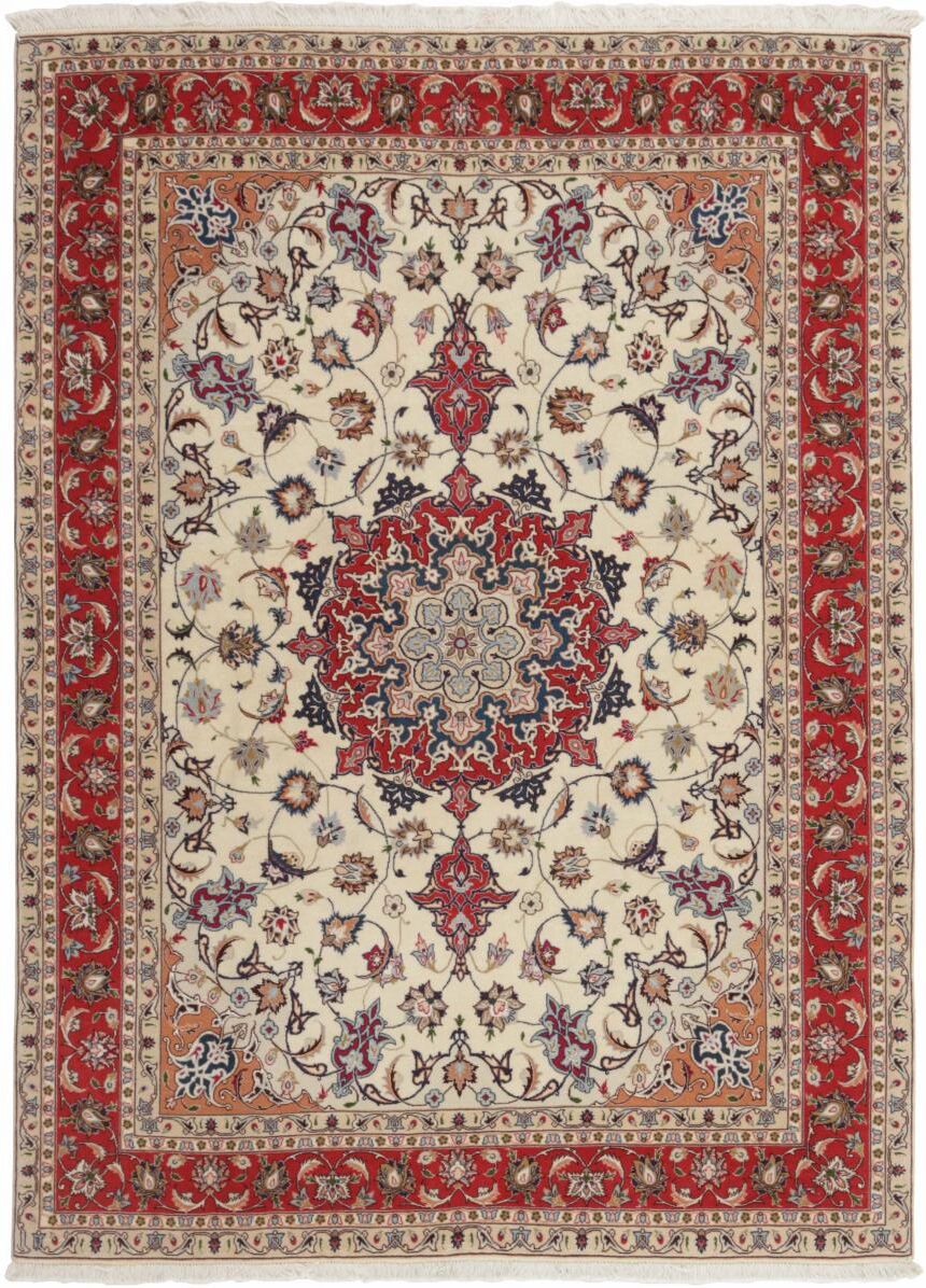 Nain Trading Tappeto Orientale Tabriz 50Raj 211x150 Rosso/Ruggine (Lana, Persia/Iran, Annodato a mano)