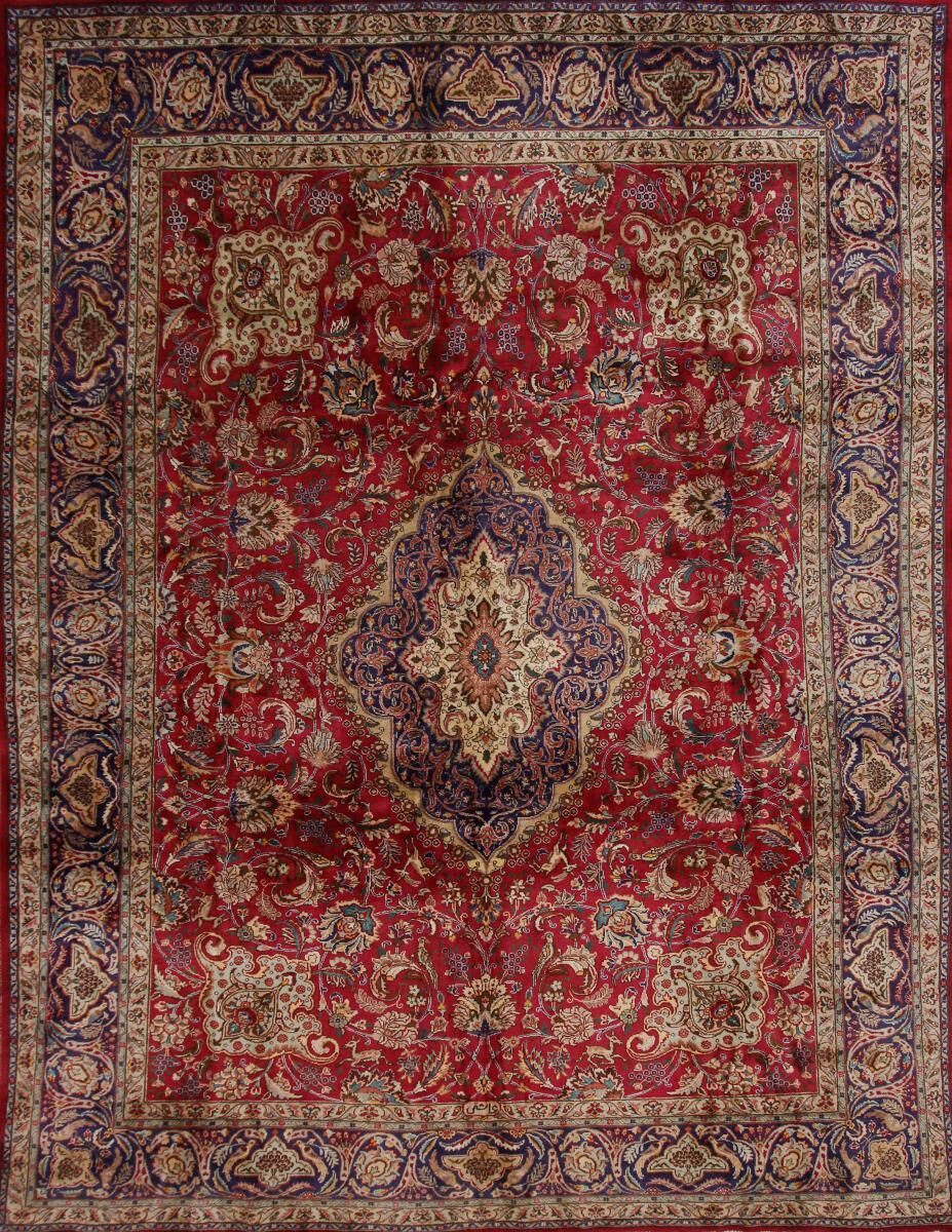 Nain Trading Tappeto Persiano Tabriz 390x297 Marrone/Ruggine (Annodato a mano, Persia/Iran, Lana)