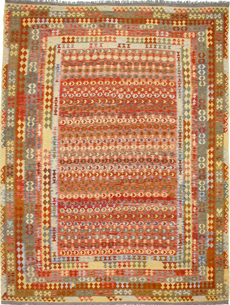 Nain Trading Tappeto Orientale Kilim Afghan 395x303 Marrone/Arancione (Afghanistan, Lana, Tessuto a mano)