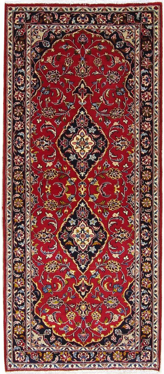 Nain Trading Tappeto Orientale Keshan Sherkat 197x83 Corridore Rosso Scuro/Viola (Lana, Persia/Iran, Annodato a mano)