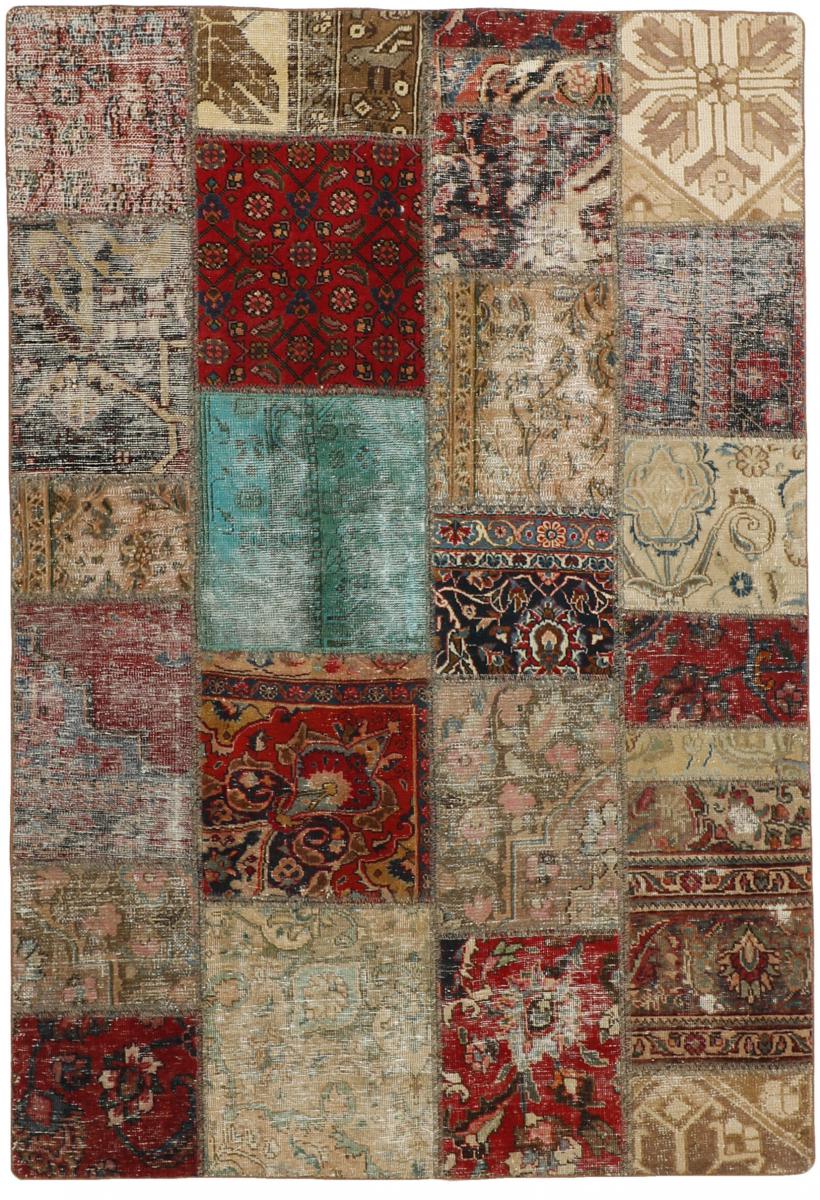 Nain Trading Tappeto Orientale Patchwork 204x141 Beige/Marrone Scuro (Persia/Iran, Lana, Annodato a mano)